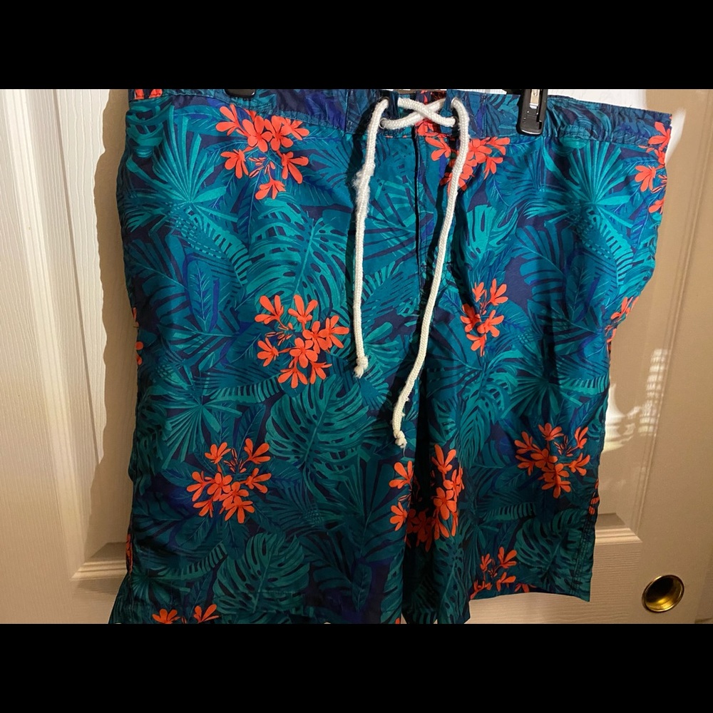 Merona Men Summet Teal Blue Red Short Pant Size XL